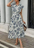 VESTIDO ESTAMPADO MARINO.