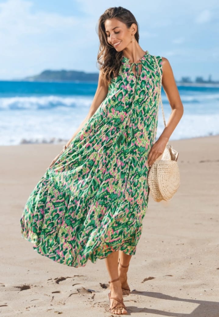 VESTIDO PLAYERO VERDE